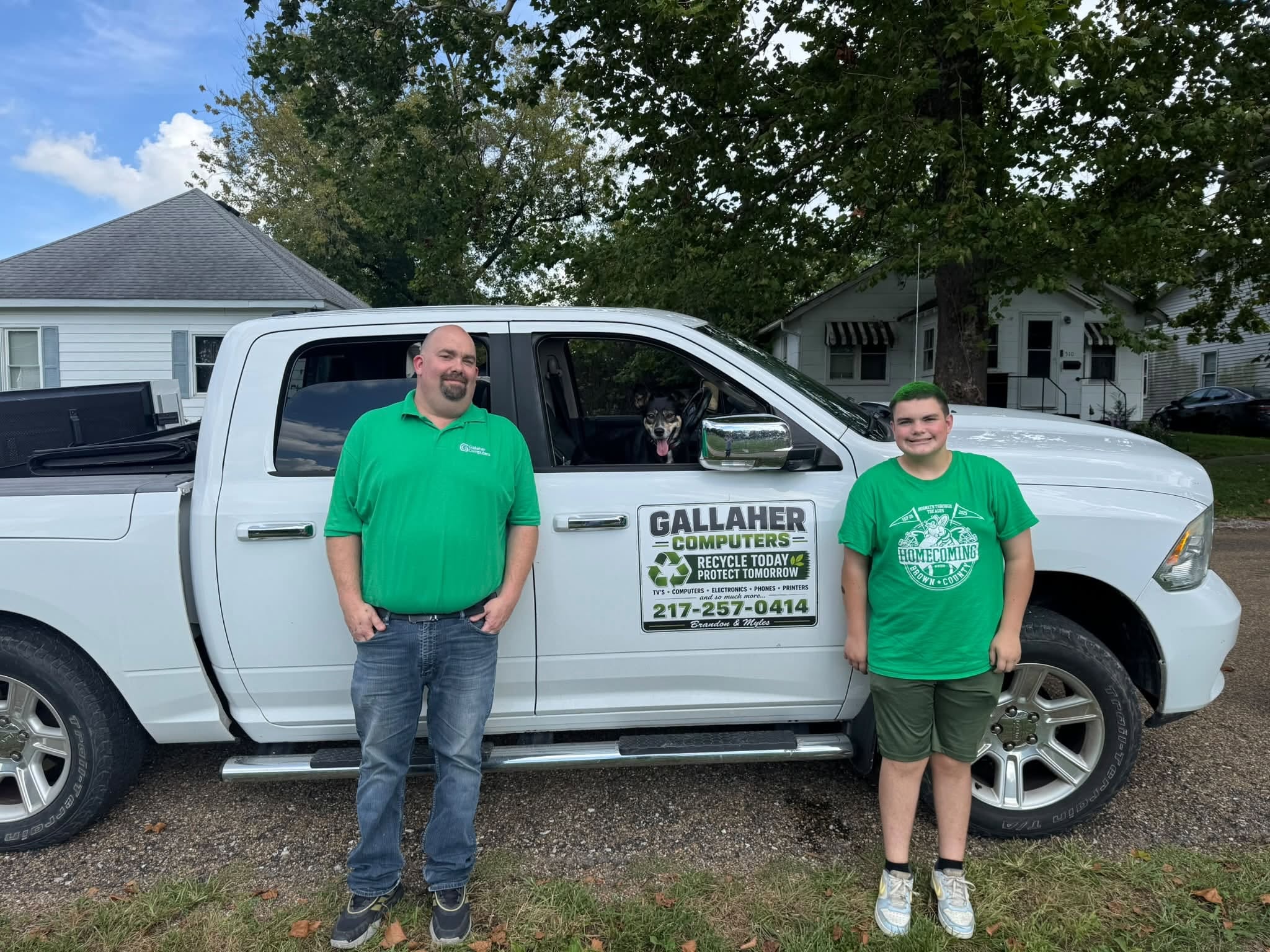 Gallaher Computers team with service truck